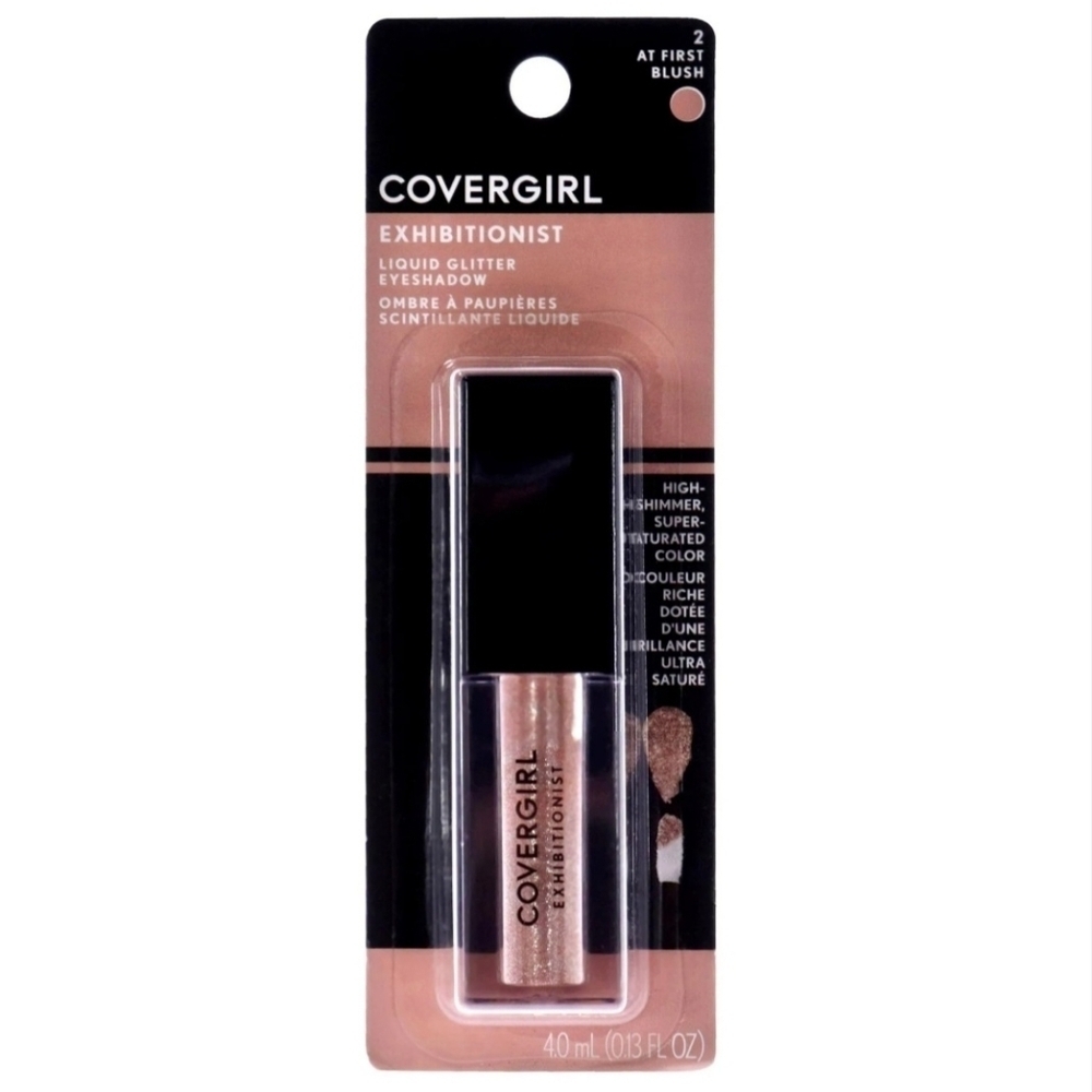 Covergirl Exhibitionist Liquid Glitter Eyeshadow #2 At First Blush New Sealed
